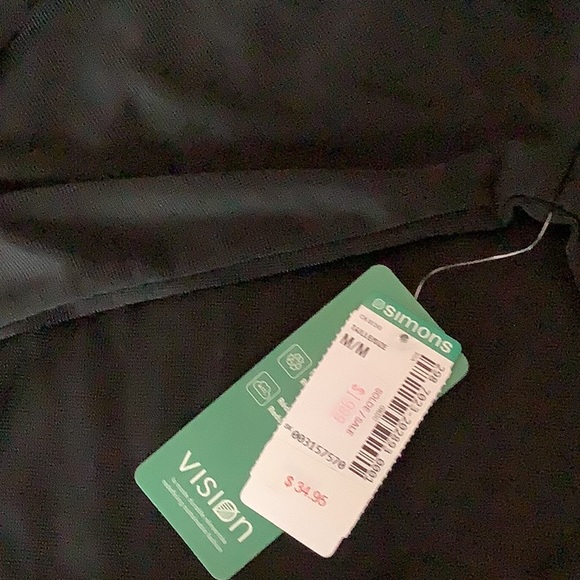 Icone Long sleeved mesh black dress nwt - Picture 3 of 4